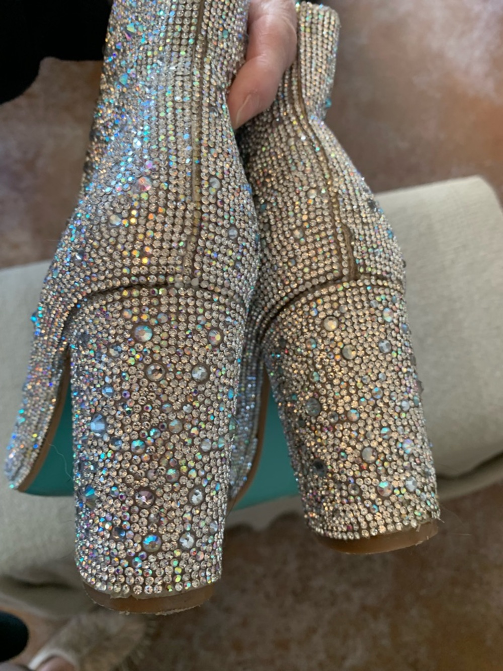 Betsy Johnson Embellished Pointed Toe Ankle Boots - Picture 9 of 10
